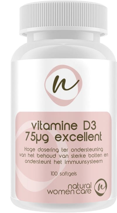 Natural Women Care - Vitamine D3 - 75mcg Excellent - Cholecalciferol