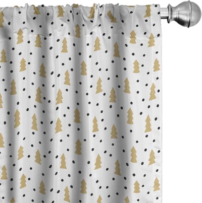 ABAKUHAUS 2-delige Raamgordijnen – Geometrische print – Microfaser 75x225 cm