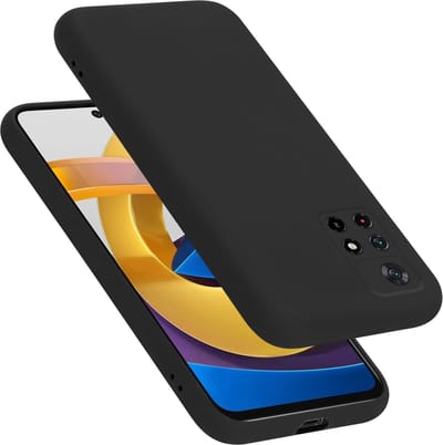 Cadorabo Hoesje geschikt voor Xiaomi POCO M4 PRO 5G in LIQUID ZWART - Beschermhoes gemaakt van flexibel TPU silicone Case Cover