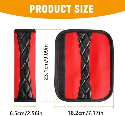 Gordelbeschermer Auto - Gordelkussen Schouderkussen - Verbeterd Rijcomfort - Antislip Spons Voering - 2 stuks - Zwart