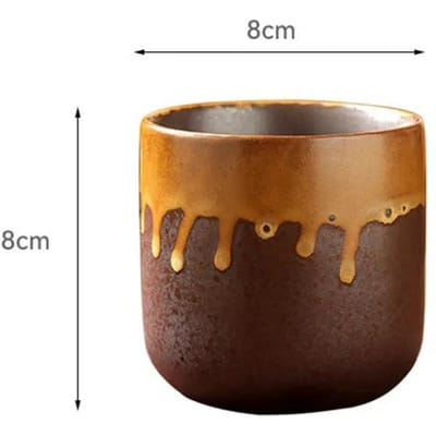 250ML Retro Koffiemok Japans-stijl Keramiek Ontbijtkop Creativiteit Kleurafstemming Latte Kop Afternoon Tea Dranken Drinkware 250ml