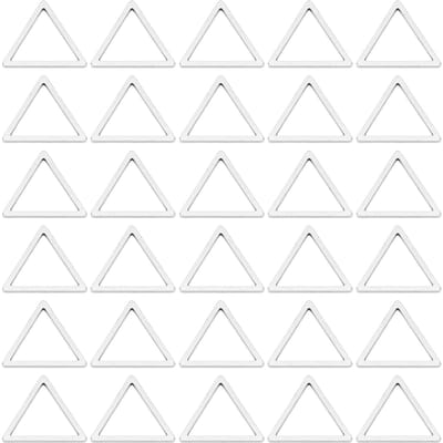 30 stuks Roestvrij Staal Open Bezel Hangers Sieraden DIY Hol Frame voor Hars Sieraden Maken Driehoek white