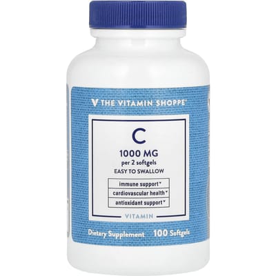 The Vitamin Shoppe, Vitamine C, 1 000 mg, 100 capsules molles (500 mg par gélule)