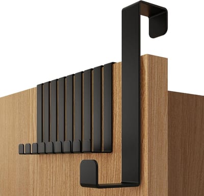 SNJY® Deurhaak - Deurkapstok - Deurhanger - Ophanghaken - Set van 10 Stuks - 1,6 cm & 2,2 cm - Zwart