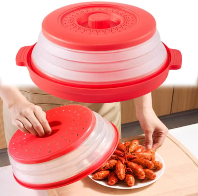 Dailygoods- Magnetrondeksel Opvouwbaar - Magnetron Afdekschaal - Antislip Handvat - BPA Vrij - Multifunctioneel - Ruimtebesparend - Magnetronhoes