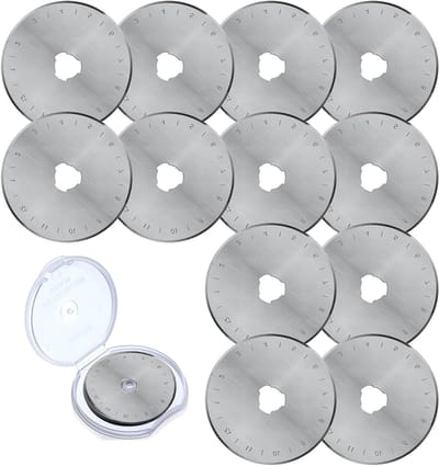 Ronde Snijder van 45 mm met Vervangbladen en Opbergtas voor Stof, Papier en Quilten, Ideaal voor Naai- en Scrapbookingprojecten