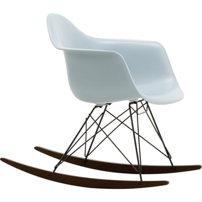 Vitra - RAR Eames Plastic Armchair - ijsgrijs RE - zwart - sleden esdoorn donker - blauw