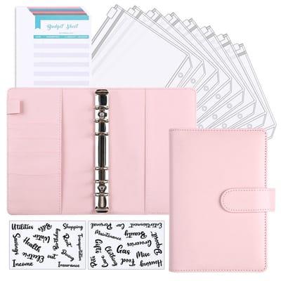 Budget Planner met Geldmapjes Pink – Budgetplanners - Budgetplanner Kasboek – Huishoudboekje – Budget Binder – Budgetplanner Invulboekjes – Kasboekje in en uitgaven – Kasboek Huishoudboek – Uitgaven Boekje - Roze