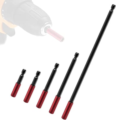 Magnetische bithouders set van 5 stuks, schroevendraaierverlenging met 1/4 inch zeskantschacht, bits van 50/60/100/150/300 mm, ideaal voor klussen en slagsleutels