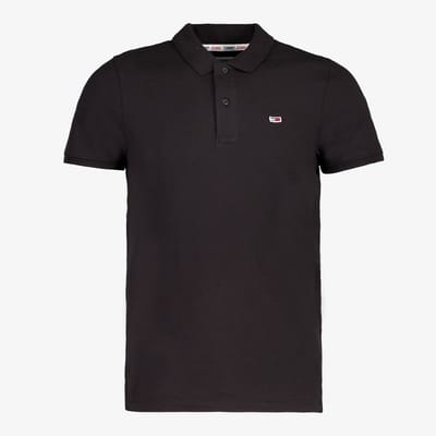 Tommy Hilfiger Polo Homme Manches Courtes Uni Coton Coupe Ajustée Haut Noir DM0DM15370BDS M black