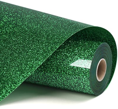 Heat Transfer Vinyl Glitter - Green - 30.5 x 90 cm