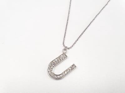 Ketting Met Letter Diamand - U