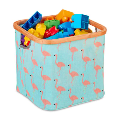 Relaxdays opbergmand kinderkamer - opbergbox stof - opvouwbare opbergdoos - kast organizer - A