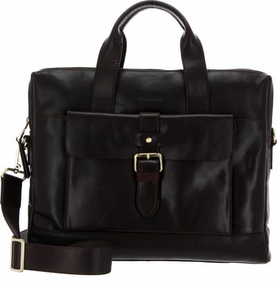 SADDLER Business tas Schoudertas met laptopvak Adam Computer Bag Dark Brown Bruine