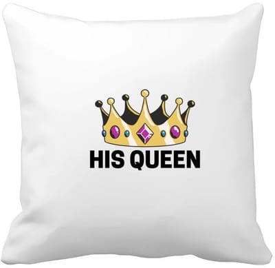 Akyol - his queen Kussen hoes - Koningin - iemand die zich voelt als een koningin - valentijnsdag - verjaardag - cadeautje voor vriendin - kado - geschenk - 40 bij 40 cm