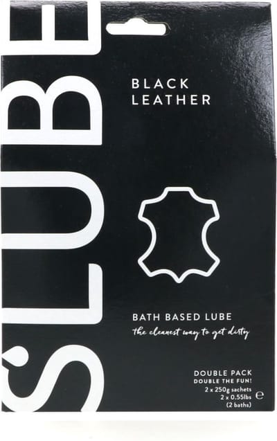 Slube - Black Leather - Double Bath Play - Body to Body Glijmiddel - 2 x 250 gram