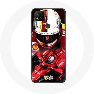 Xiaomi Redmi 9C hoesje Formule 1 Sebastian Vettel F1 Rood rood