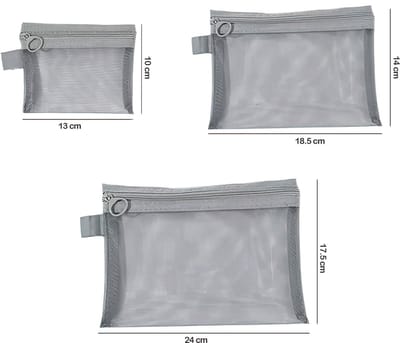 Ainy Tas organizer grijs - set van 3 stuks bag organizer | cadeau voor vrouwen