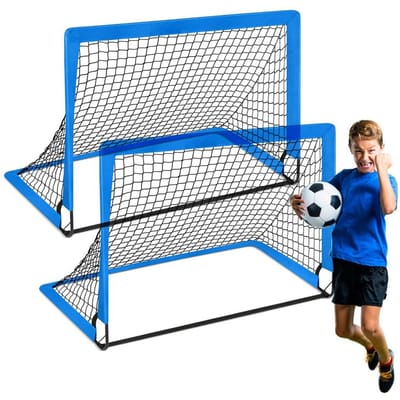2 stuks Draagbaar Voetbaldoel Opvouwbaar Voetbalnet Peuter Voetbalnetten Trainingsmateriaal voor Kinderen en
