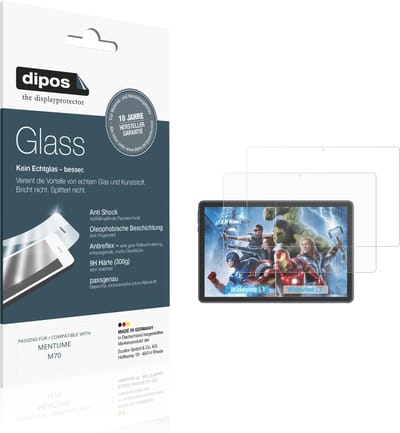 dipos – 2x Matte Pantserfolie geschikt voor MENTUME M70 | 9H Screenprotector