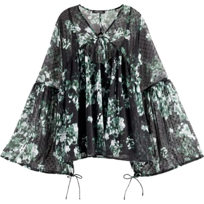 Scotch & Soda Printed Fil Coupe Top Nieuw Blossom Print Park Green Taglia: 34 | Magliette intime Outlet | Donna | Verde