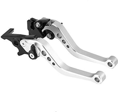 22 mm remhendel, motorfiets rempomp handgrepen koppeling remhendel CNC aluminium motorfiets koppeling remtrommel hendel universele handgreep (zilver)