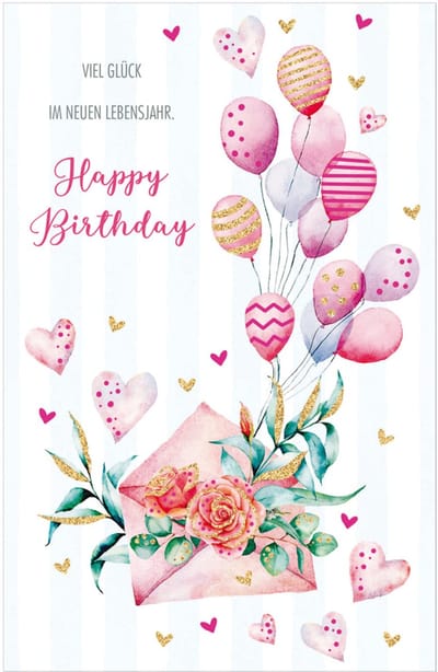 Susy Card 40057958, Standaard wenskaart, Verjaardag, Meerkleurig, 110 mm, 170 mm, 1 stuk(s)