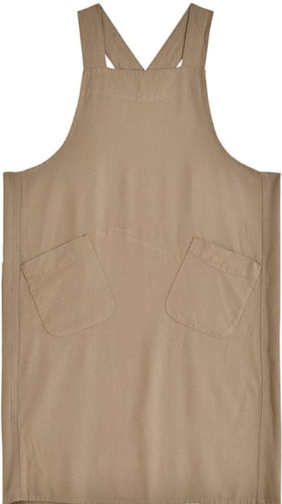 House of Husk Linnen Blend Keukenschort - Dames Kook Schort - Apron - Crossback - Bruin