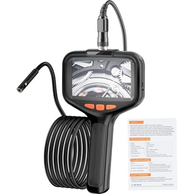 Caméra d'inspection Caméra d'inspection à double objectif avec lumière 10m32.8FT Endoscope industriel IP67 5m