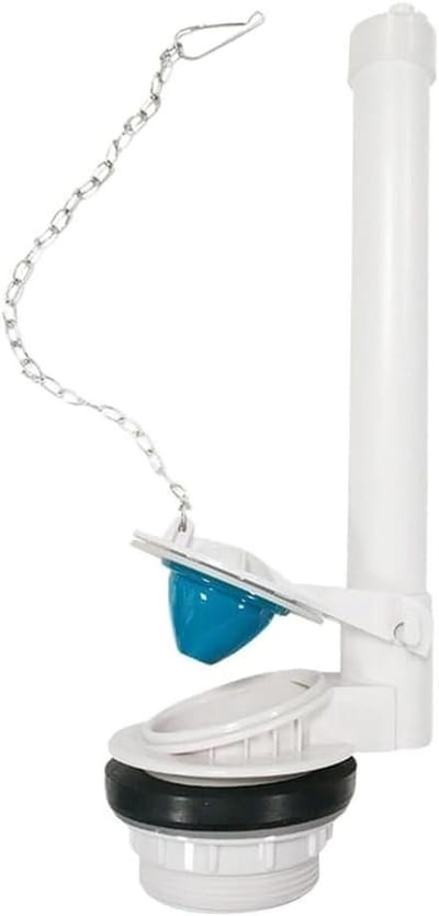 Toilet spoelklep - Toilet reparatieklep - Toilet onderhoud - Dubbel drainageontwerp - 29 x 6 x 1 cm - Wit