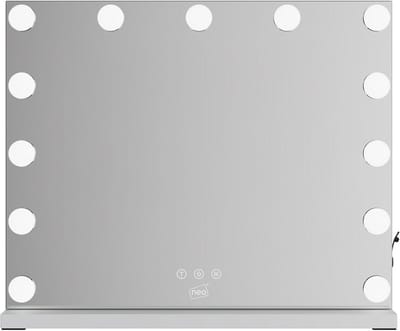 Hollywood Verlichte Kaptafel Spiegel met 13 LED Lampen en Touch Dimmer