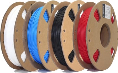 Gembird - PLA Filament Combo - Wit/Zwart/Blauw/Rood - 3D printer filament - 1.75mm - 4 X 200 gram (0.8kg) SPECIAL OFFER!