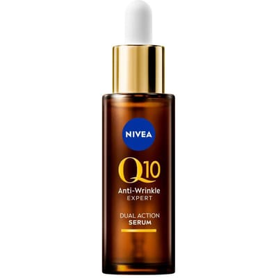 NIVEA Q10 Dual Action Anti-Rimpel Serum - Gezichtsserum met Dubbele Werking - Anti-Age Skincare Vermindert en Voorkomt Rimpels - 30ml
