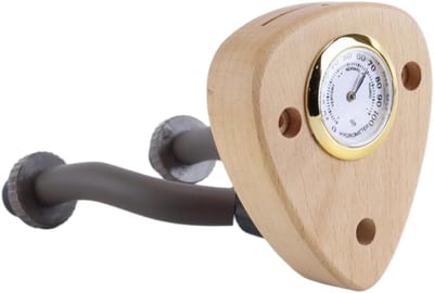 Gitaar muurbeugel - Instrumentenhouder - Veilig opbergen - Ingebouwde hygrometer - 8.7 x 7.5 x 14.3 cm - Houtkleurig
