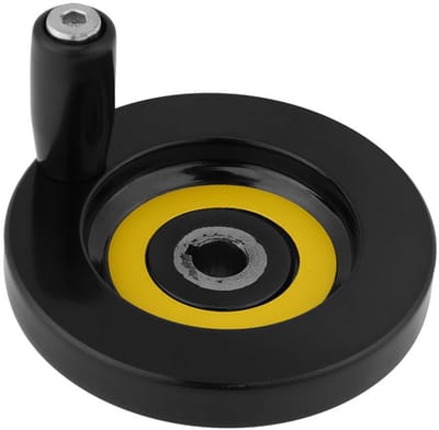 Allecto - Swivel Handwheel - Industiële Machines - Zwart Bakeliet - Precisie - Handmatig Bediening - Duurzaam - Geschikt voor Diverse Toepassingen