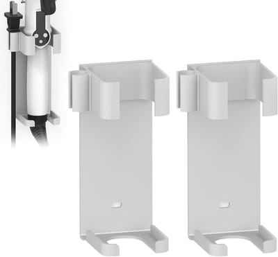 2 Pack Wandhouder voor aan de Muur, Organizer voor Haarstyling, Hangende Rack voor Krultangen en Fohns (Wit, Plus Size)