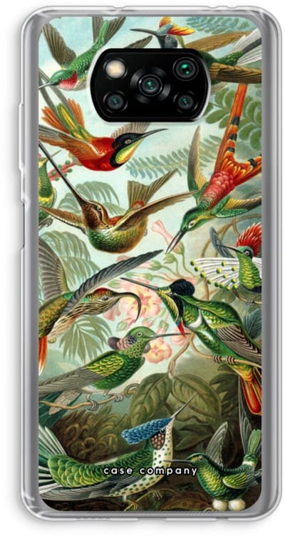 Case Company® - Hoesje geschikt voor Poco X3 Pro hoesje - Haeckel Trochilidae - Soft Cover Telefoonhoesje - Bescherming aan alle Kanten en Schermrand