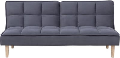 SILJAN - Slaapbank 3-zits - Donkergrijs - Polyester