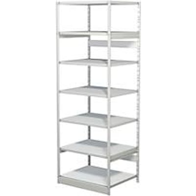 Complete stelling PROGRESS 500 T, basissectie, zonder achterwand, H 2250 x B 750 x D 640 mm