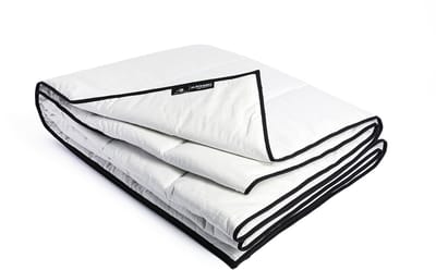 BLACKROLL® RECOVERY BLANKET WINTER 135x200 cm – Warme herstel- & verzwaringsdeken – Voor ontspanning & diepe slaap – Infrarood effect – Wit/Groen