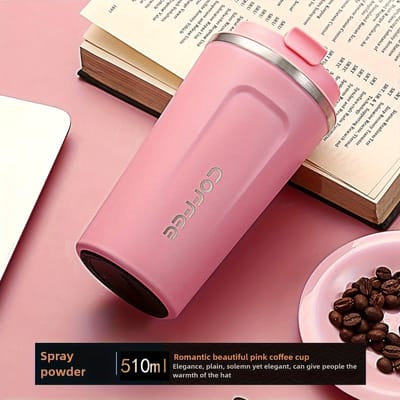 Livé® Vacuüm Reismok – Roze Dubbelwandige Thermosbeker 304 RVS