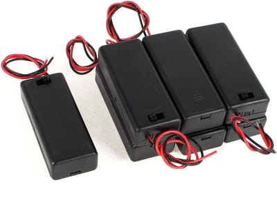 7 Stuks ON/OFF Schakelaar Plastic Cover met 2 x 1.5 V AAA Batterij Case Box Houder - Handige Accessoire voor Elektronica