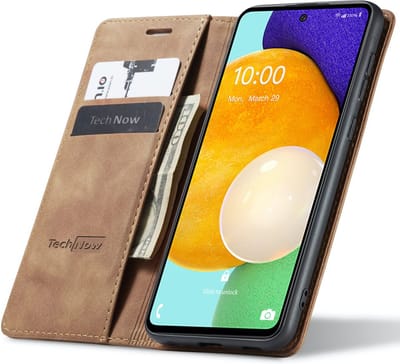 Hoesje geschikt voor Samsung Galaxy A53 - Book Case Leer Slimline Bruin