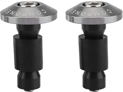 Allecto - Motorfiets Stuur End Slider - Universele Plug Caps - Titanium - Bescherming - 22mm Stuur - Geschikt voor de meeste motorfietsen