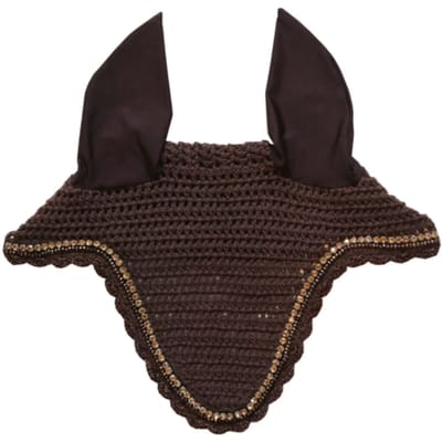 Kentucky Horsewear - Oornetje - Stone&pearl Long Soundless Bruin - Voor Paard
