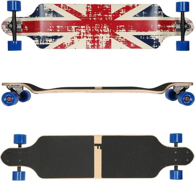 Drop Down Longboard - Skateboard Cruiser - Hoge Snelheden - Dieper Standpunt - 104 cm - Bruin