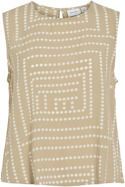 VILA - VIFRELLI KLEO S/L O-NECK SHORT TOP - Dames - Tops