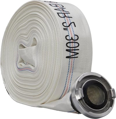 30 m bouwslang 2" brandweerslang C-storz slang platte slang druk 8 bar + storskoppeling voor de pompaansluiting