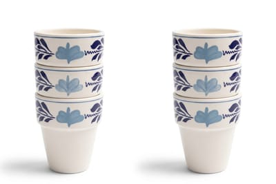 Royal Boch Boerenblauw Melkbeker 25cl set van 6