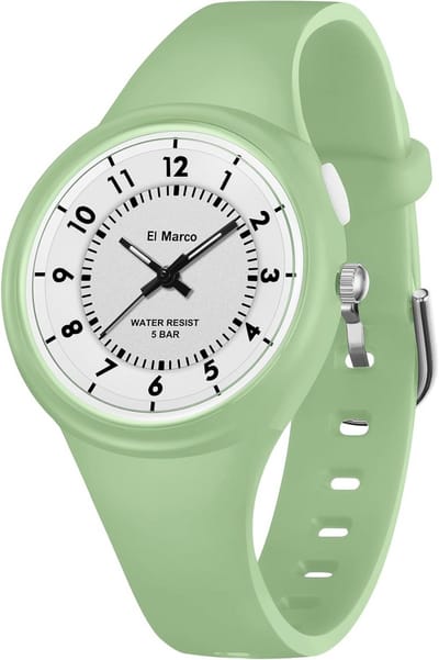 Kinderhorloge Jongen Meisje Waterdicht Leren Tijd Analoge Horloge voor Kinderen 3-12 Jaar